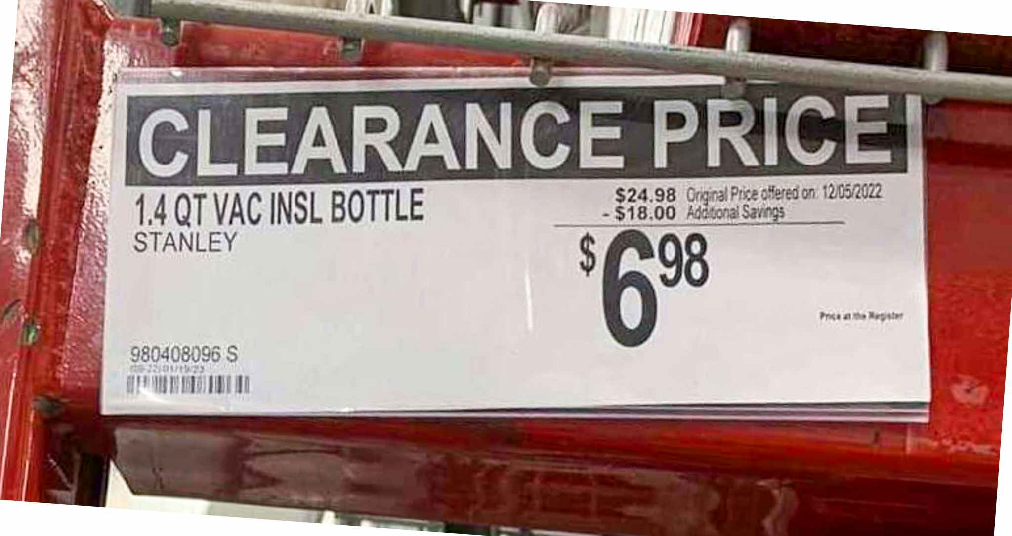 clearance sign