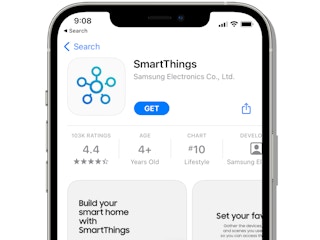 samsun smartthings app screenshot on iphone