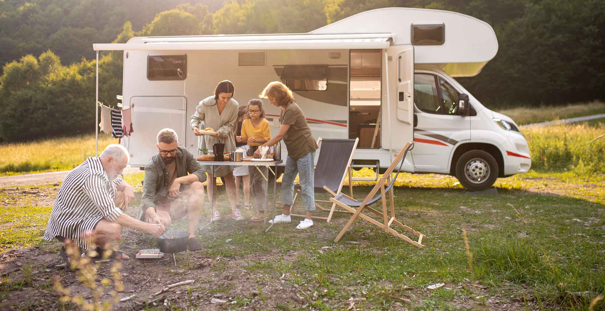 family on a RV vacation
