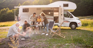 family on a RV vacation