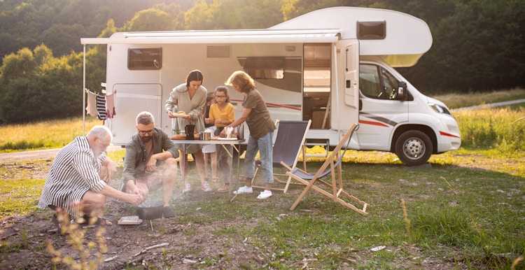 family on a RV vacation