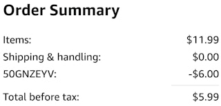 amazon promo code deal order summary