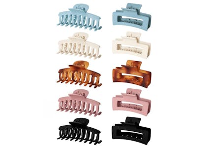 Hair Claw Clips 10-Count