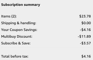 screenshot of proo-coupon, and final price