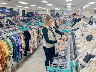 Person shopping at plato's closet