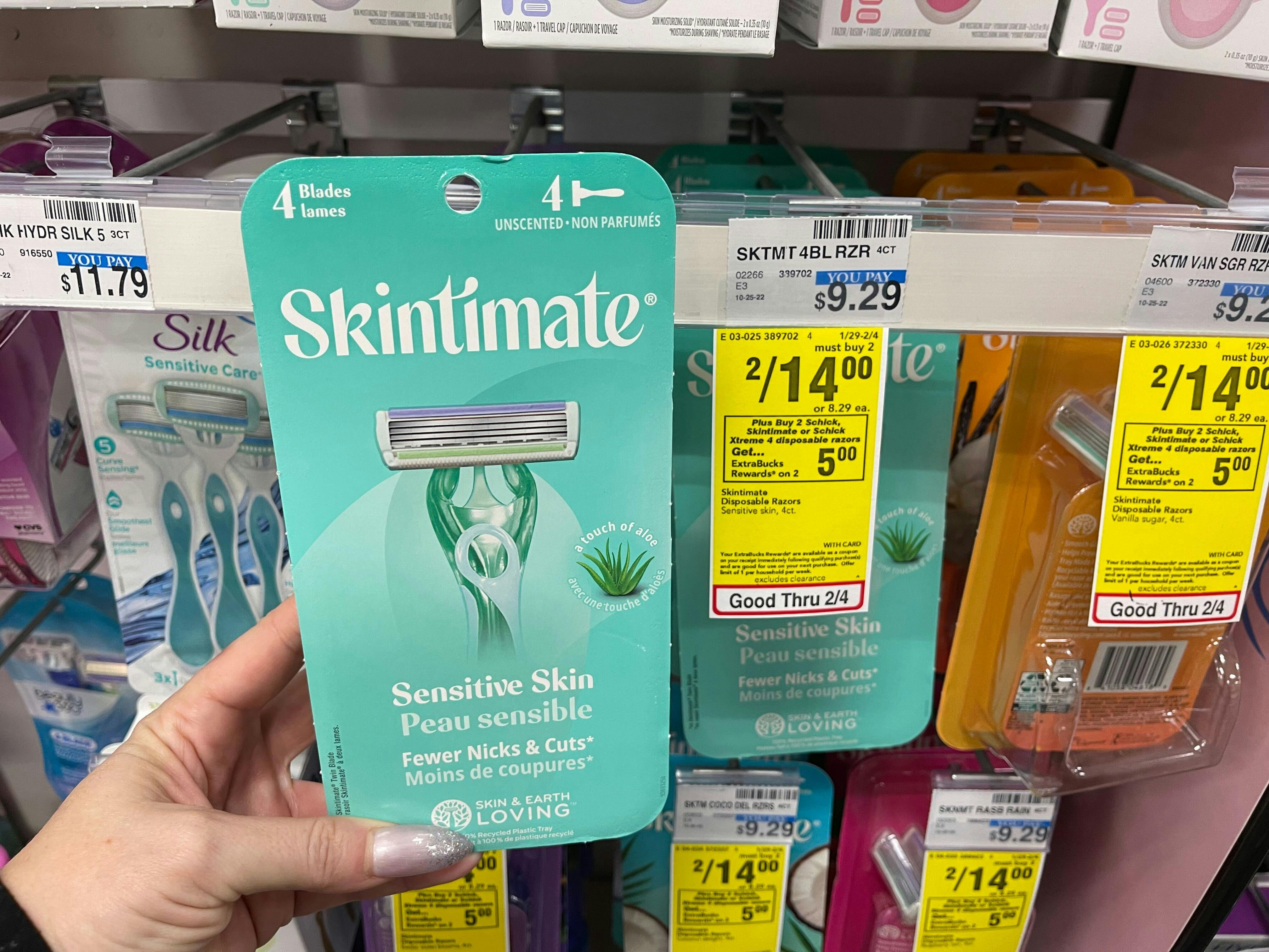Skintimate and Schick Razors, 3 at CVS The Krazy Coupon Lady