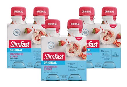 SlimFast Meal Replacement Shakes, Strawberries & Cream
