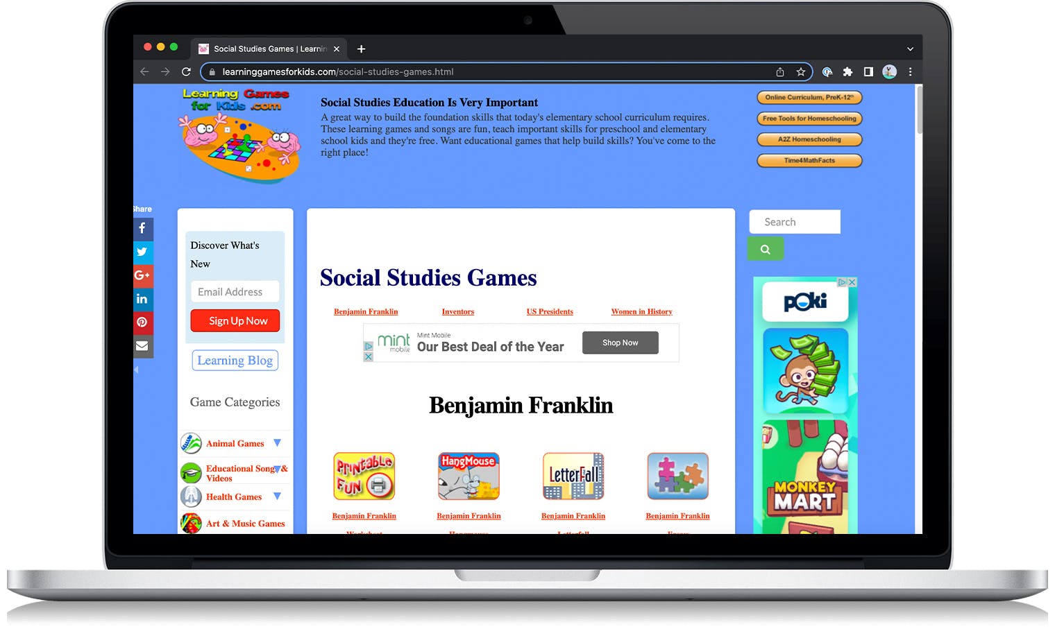 10 Fun and Free Social Studies Game Sites for Kids The Krazy Coupon Lady