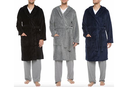 Men's Long-Sleeve Hooded Robe