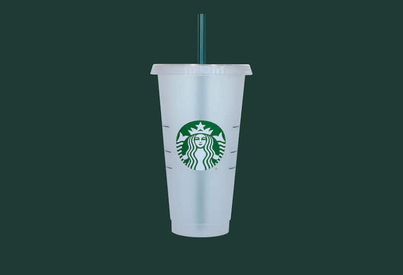 STARBUCKS Clear Plastic Cold Cup Coffee Lot Of 3 No Lids, No