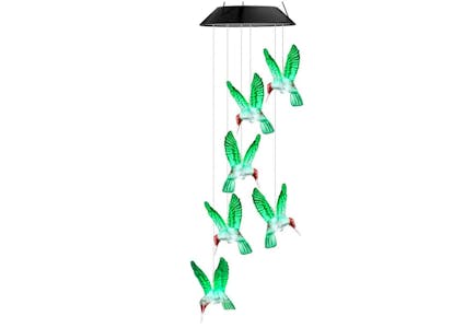 LED Solar Powered Humming Bird Wind Chime