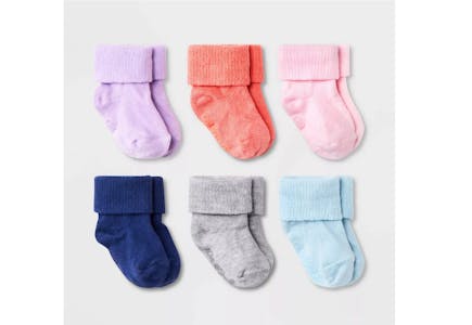 Cat & Jack Baby Ankle Socks, 6 ct
