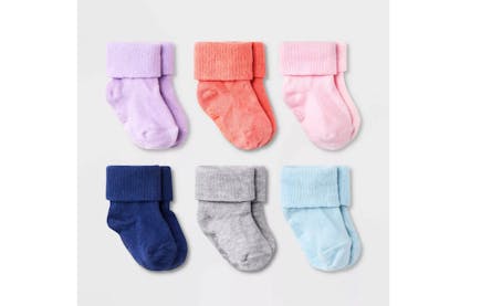 Cat & Jack Baby Ankle Socks, 6 ct