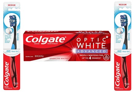 2 Colgate Toothbrushes & 1 Toothpaste