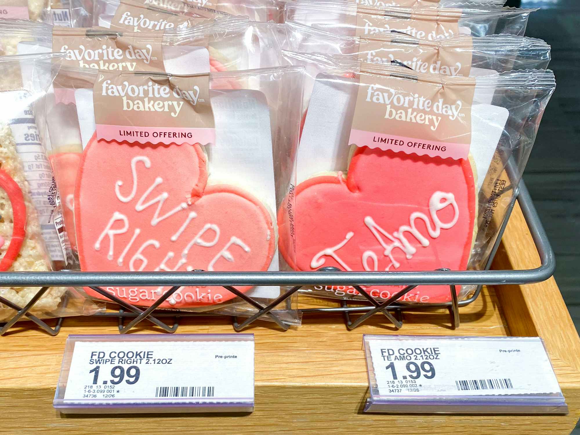 target valentines day swipe right and te amo cookies with prices