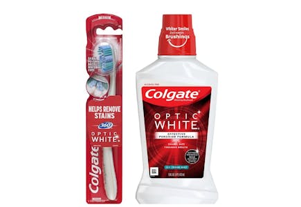 Colgate Toothbrush & Mouthwash