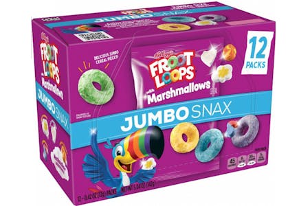 2 Kellogg's Jumbo Snax Cereal Snacks