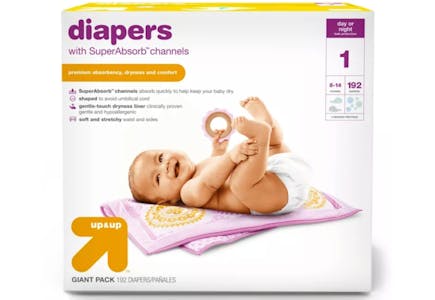 4 Boxes of Giant Pack Diapers