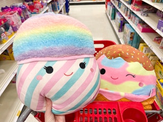 Some Valentine's Day Squishmallows in a Target cart