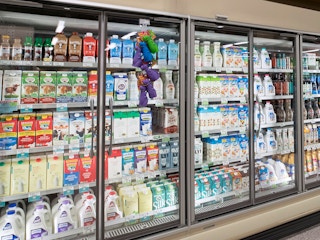 milk in coolers at publix grocery store