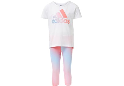 Adidas White & Pink Ombre Set