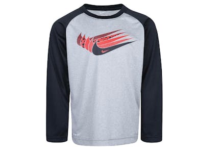 Nike Kids' Long-Sleeve Gray Shirt