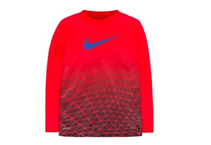 Nike Kids' Long-Sleeve Red Shirt