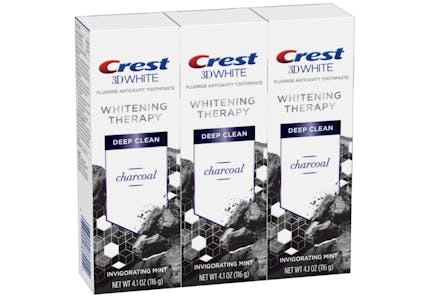 3-Pack Crest Charcoal 3D White Toothpaste