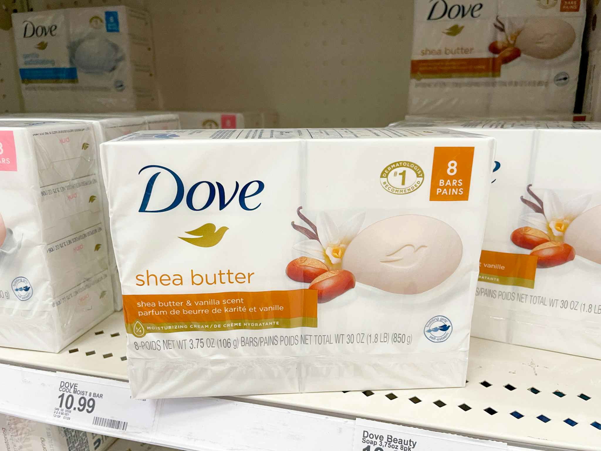 dove bar soap shea butter 8 count