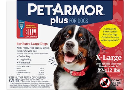 3 Doses PetArmor X-Large Dog Flea & Tick Prevention