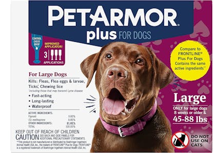 3 Doses PetArmor Large Dog Flea & Tick Prevention