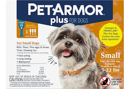 3 Doses PetArmor Small Dog Flea & Tick Prevention