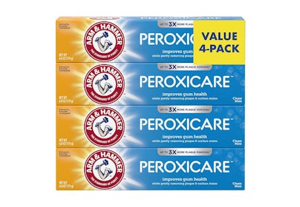 Arm & Hammer Peroxicare Toothpaste 4-Count