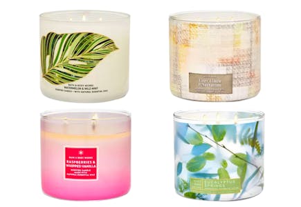 4 3-Wick Candles and 2 Free Gifts