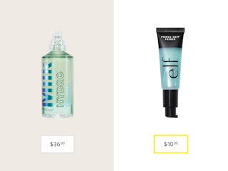 milk makeup hydro grip primer and e.l.f. power grip primer price comparison graphic