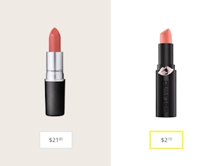 mac costmetics matte velvet teddy and wet n wild megalast lip color price comparison graphic