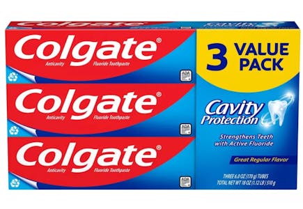 3 Colgate Toothpaste 3-Packs