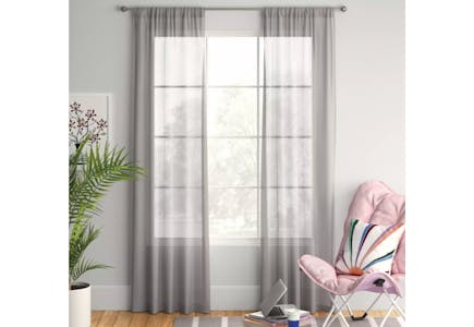 Sheer Voile Window Curtain Panel