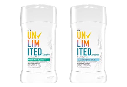 2 Unlimited by Degree Deodorants