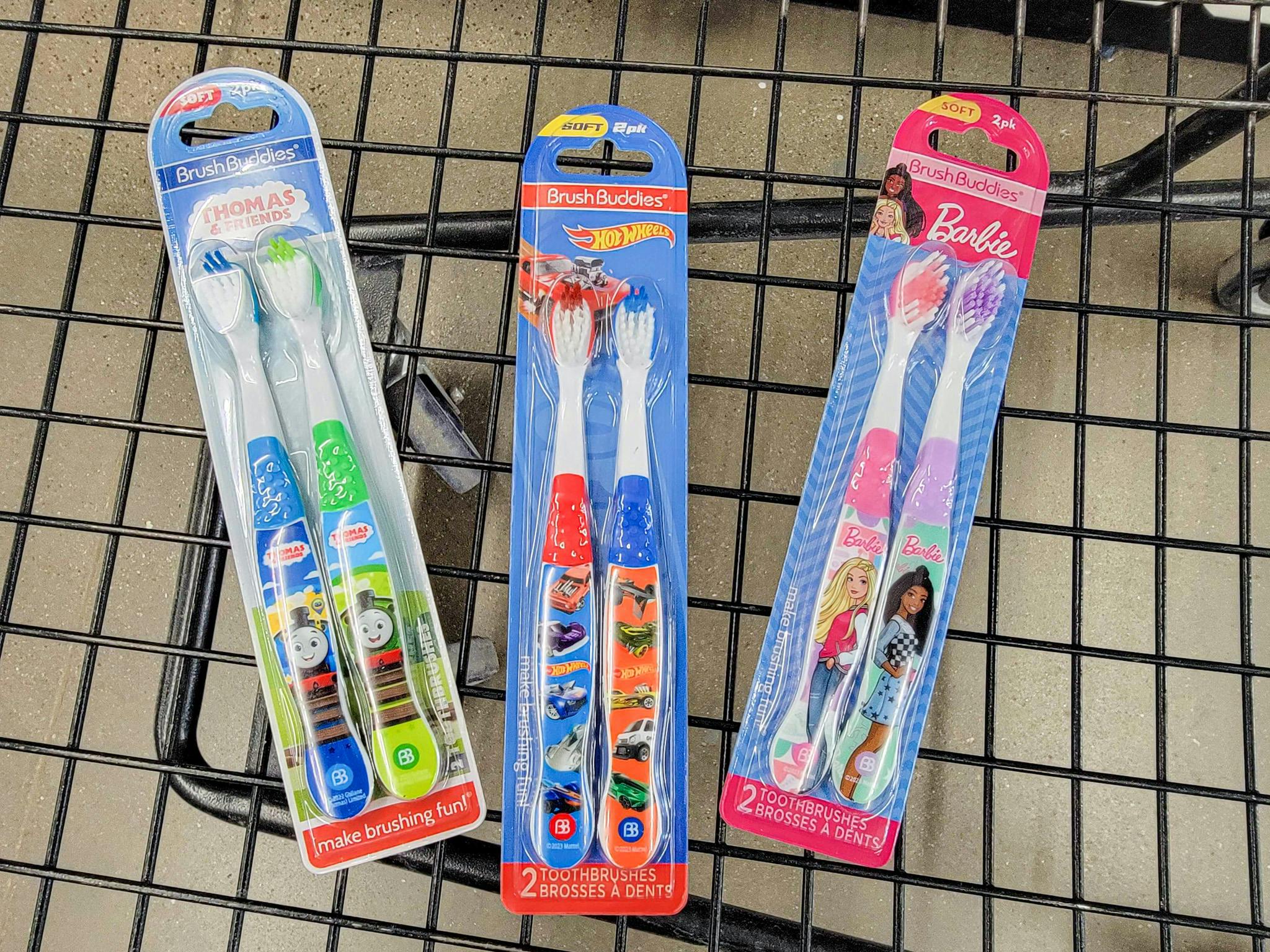 Brush Buddies Licensed Character Toothbrush 2Packs at Dollar Tree