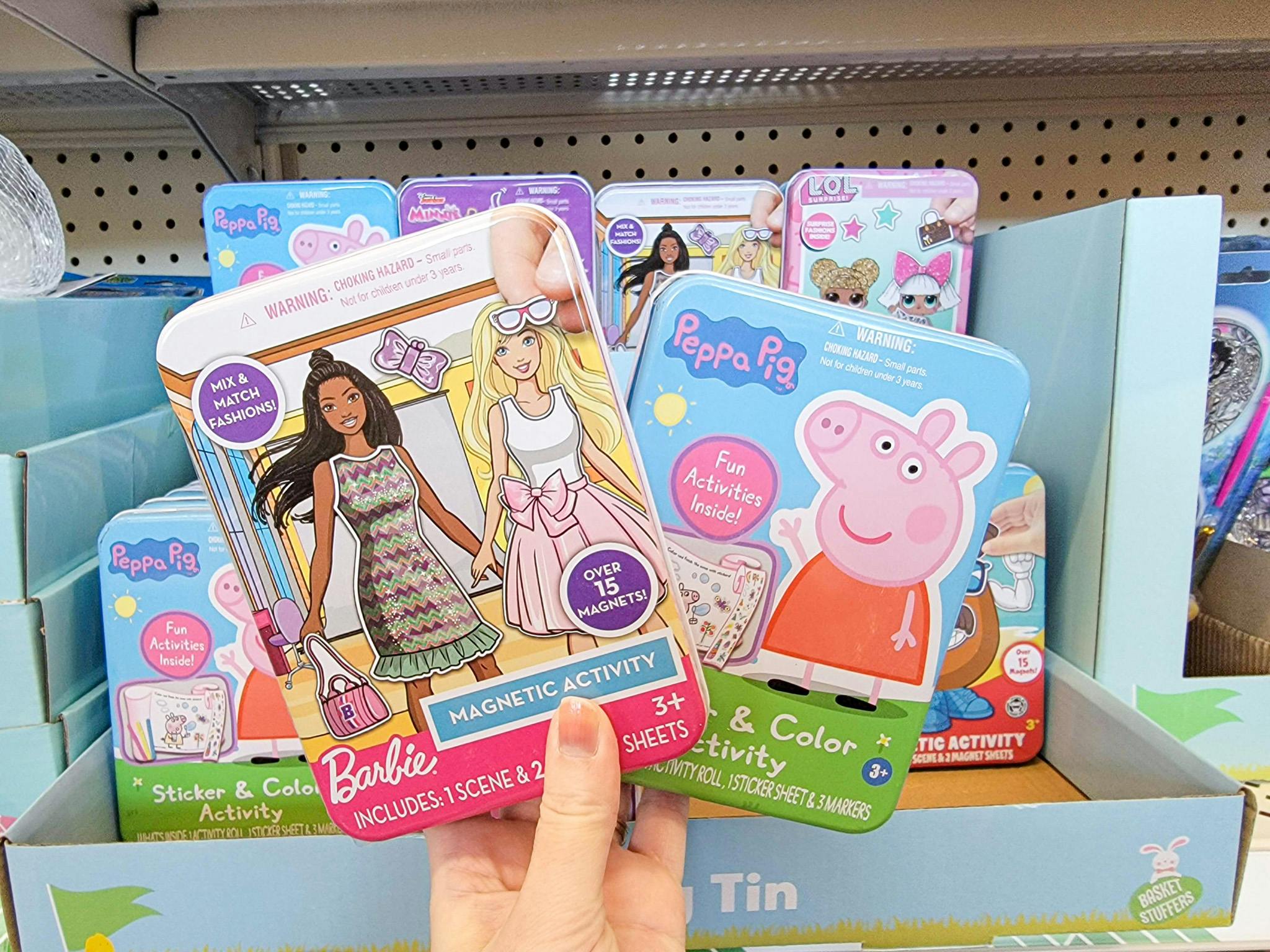 barbie and peppa pig magnetic activity kits