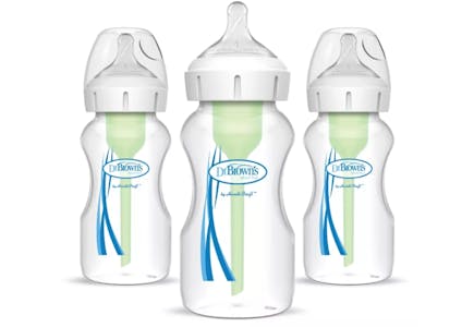 Dr. Brown's Wide-Neck 3-Pack 9-Ounce Bottles