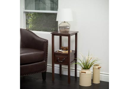 Accent Table with Drawer & Shelf