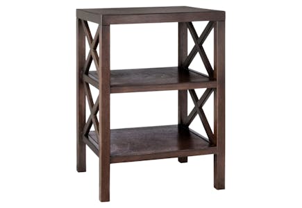 End Table with 2 Shelves