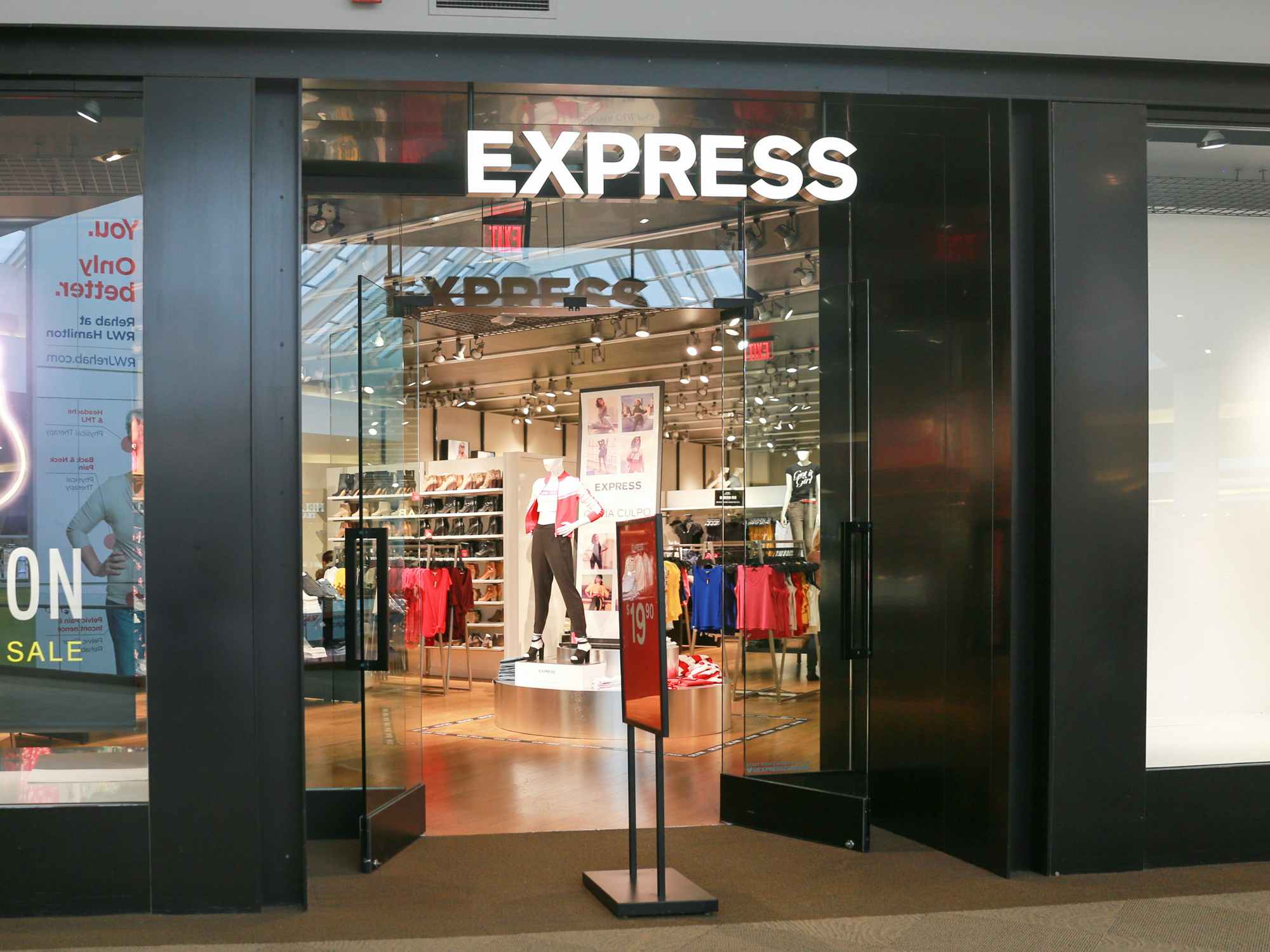 store front of an express store