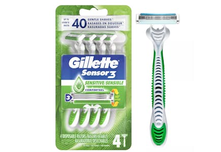 Gillette Sensor3 Disposable Razor 4-Pack