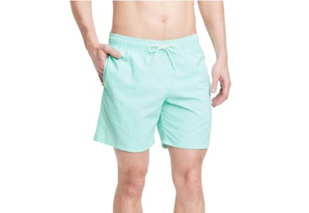 Solid Print Swim Shorts