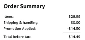 grow lights order summary