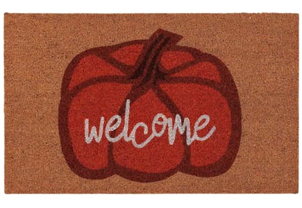 Welcome Pumpkin Harvest Doormat