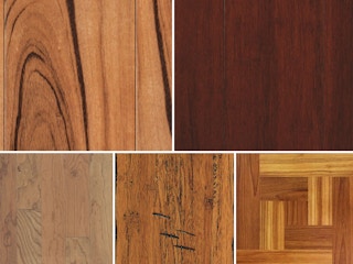 a photo collage of different types of hardwood floors